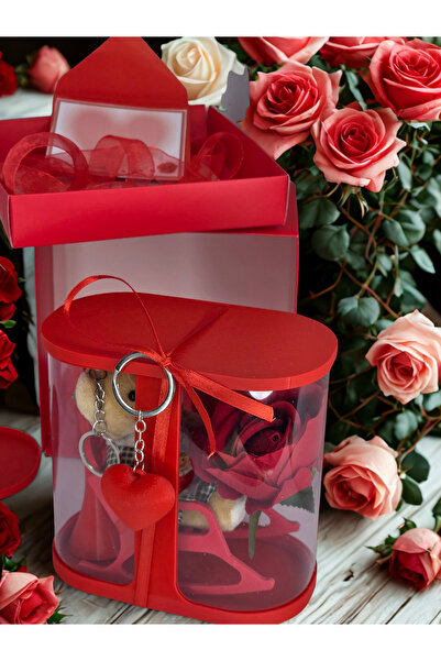 cevizdizayn SEVGİLİYE HEDİYE AYICIK KUTUSU (15X15X10 cm) KARTON HEDİYE KUTULU...