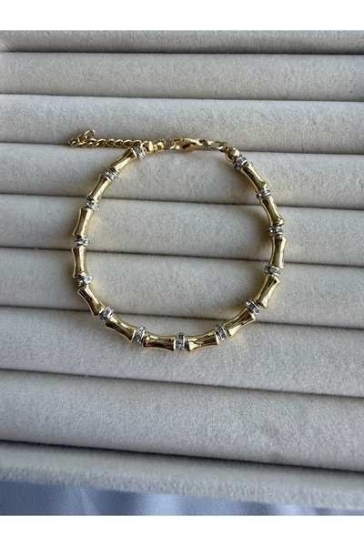 LUSORA ACCESORY سوار VIP Lawyer Leyla Serenay بتصميم الخيزران الذهبي - مجوهرا...