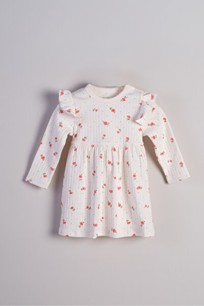 Bondberro Antique Rose Printed Baby Girl and Children's Dress 100% Cotton