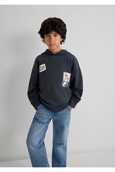 Mavi Jurassic Park Baskılı Antrasit Sweatshirt 6S10135-70087