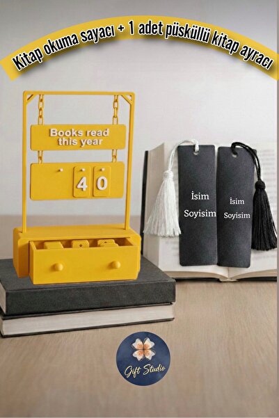 Gift Studio Kitap Okuma Sayacı - Kitaplık Aksesuar - Kitap Okuma Motivasyon