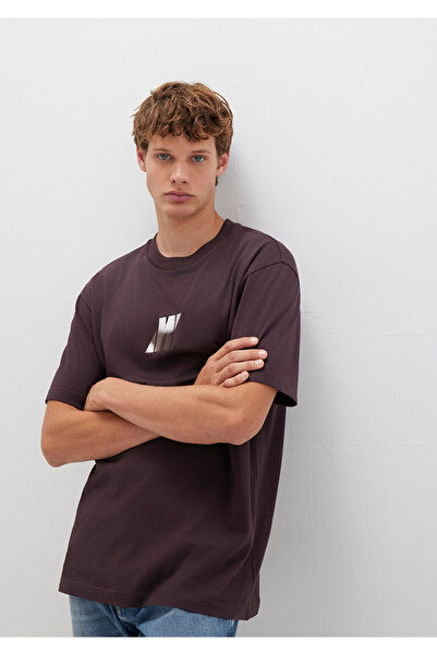 Mavi Lila T-Shirt mit Pro-Logo-Aufdruck, lockere Passform / bequemer Schnitt ...