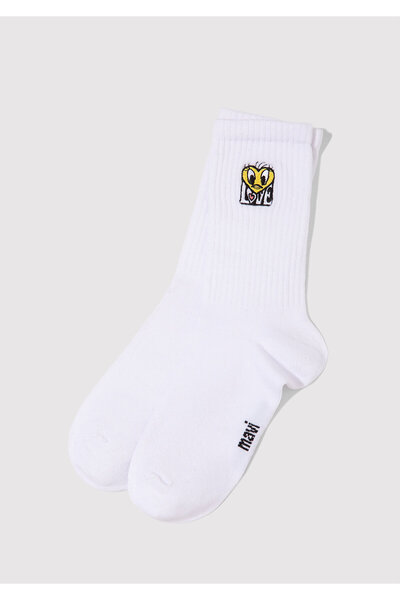Mavi Tweety Embroidered White Socks 1913532-620