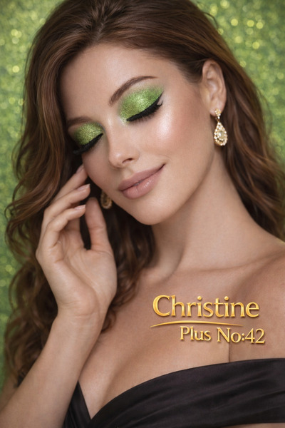 Christine Plus Toz Yapıda İnce Işıltılı Göz Farı – Açık Yeşil No:42 (Eyeshadow)