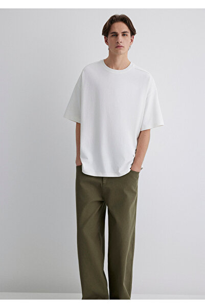 Mavi Ecru Basic T-Shirt Oversize / Weite Schnitt 0612641-70057