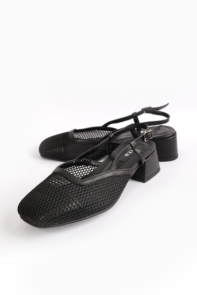 Liza Shoes صندل نسائي بكعب شبكي - A012-K001