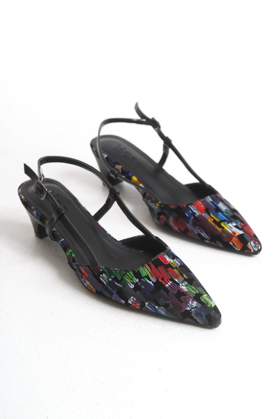 Liza Shoes حذاء نسائي ملون بكعب منخفض من ECE A001-K7967