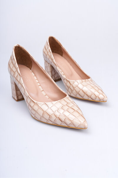 Liza Shoes Ženske cipele na petu sa krokodilskim i zmijskim uzorkom - A002-K381