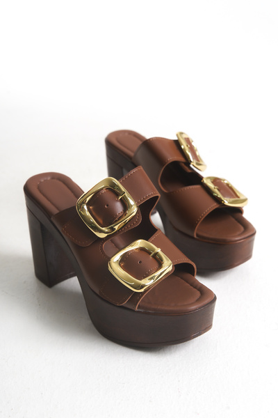 Liza Shoes MARIA Γυναικείες Παντόφλες Διπλής Ταινίας Wedge Heel A003-K766