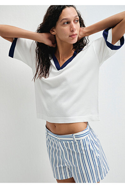 Mavi Gestreifte blaue Shorts 1410220-83972