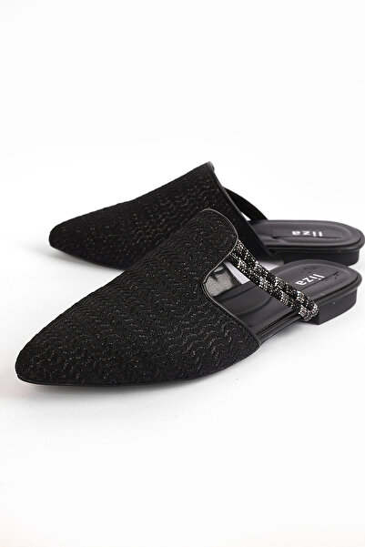 Liza Shoes شبشب نسائي من القش من ليندا - بأحجار جانبية، A003-386-K314