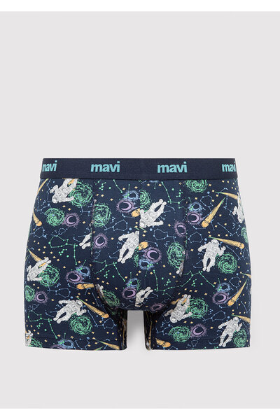 Mavi Bedruckter marineblauer Boxer 0910741-70695