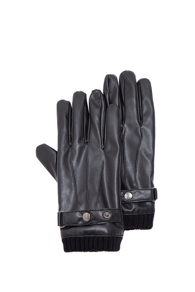 Mavi Faux Leather Black Gloves 092218-900