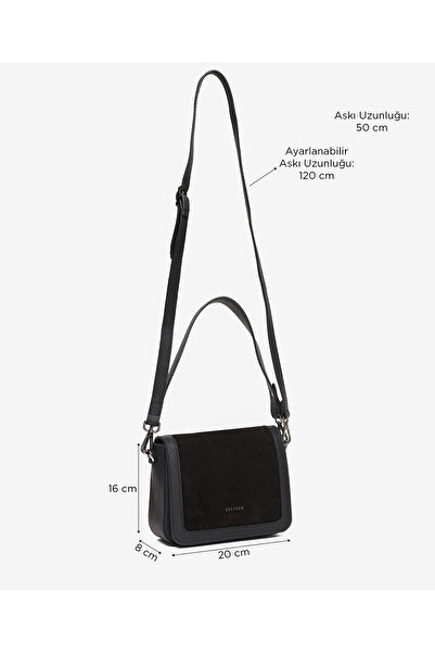 Greyder Kadın Siyah Hakiki Deri Çapraz Çanta 5K2CN68695