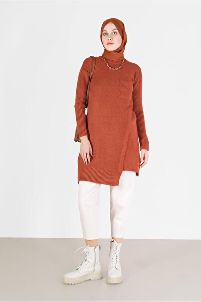 Alvina POCKET DETAIL SLIT TRICOT TUNIC 42058