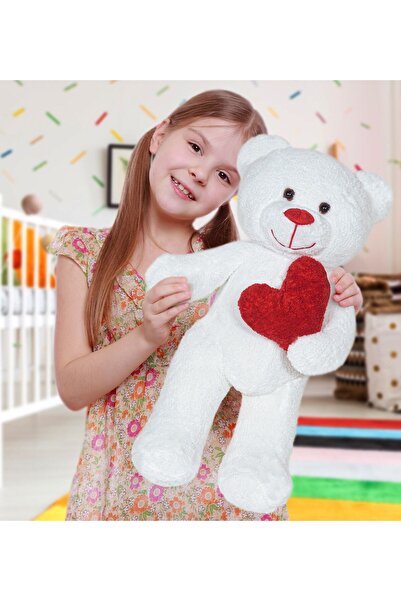 Bora Toys 50 Cm Kalpli Peluş Sevimli Ayıcık