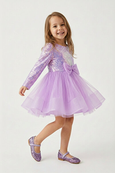 Le Mabelle Ліла Пуллу Гренлі Фіонк Деталізована Сукня для Дівчинки - Ірен