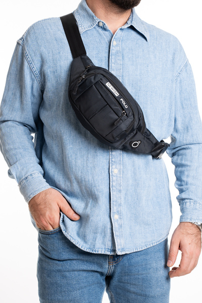 Newish Polo Waterproof Headphones USB Output Unisex Black Cross Strap Waist S...