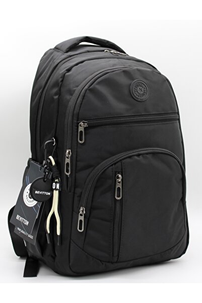 Bevitton Unisex Μαύρο Αδιάβροχο Καθημερινό Σχολικό Σακίδιο - 1700