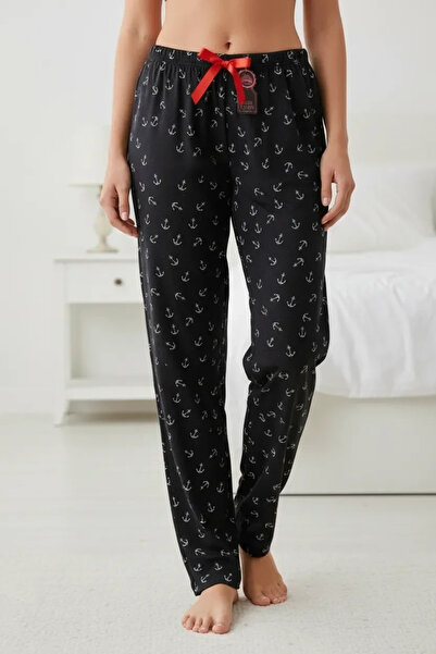 LİPARİS Women's Vıscon Single Bottom Pajamas 5512