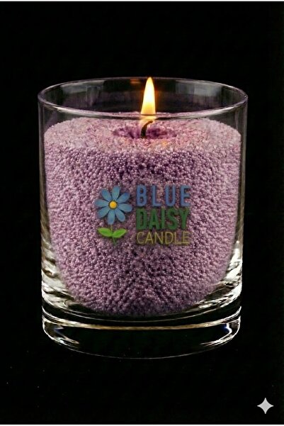 BlueDaisyCandle Inci Tozu Mum ( 30 Adet Fitil Ile ) Lavanta Aromalı Mor 250 gr