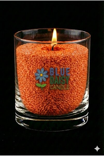 BlueDaisyCandle 250 gr TURUNCU renkli MANDALİNA kokulu Inci Tozu Mum ( 30 adet 4cm fitil ile ) Toz Mum , Kum Mum