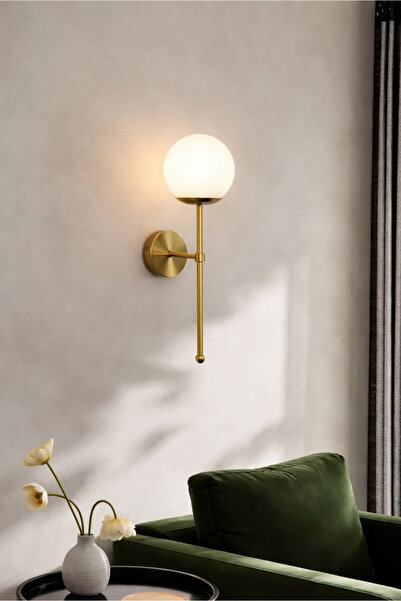 HOMİNG Taos Orijinal Antik Gold Kaplama Camlı Duvar Apliği Ofis Cafe Restorant