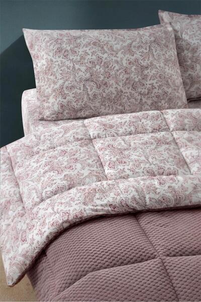 Bayev طقم نوم فردي مزدوج الجوانب من كومفورتر جول كورستي - لحاف + ملاءة مرنة +...