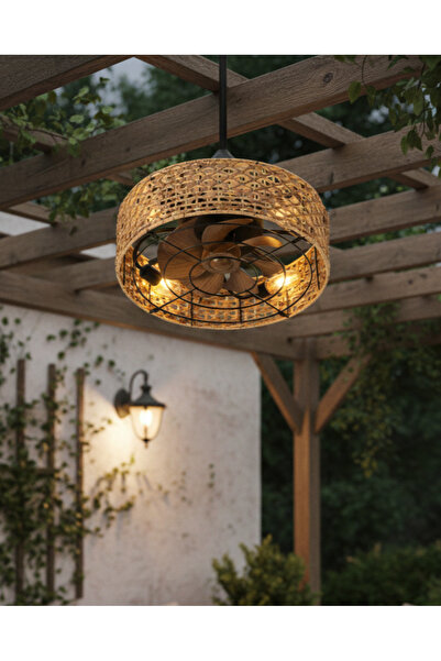 Kendal KCF305 HASIR TAVAN VANTİ 15W 20"HASIR TAVAN VANTİLATÖR -Açık Kahverengi