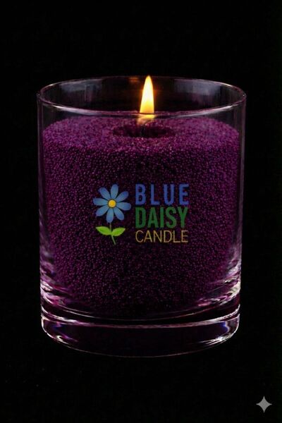 BlueDaisyCandle 1 Kg MÜRDÜM renkli GUAVA kokulu Inci Tozu Mum ( 25 Adet 20 Cm...
