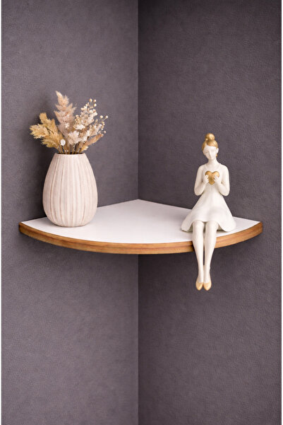 iDekor Single Wall Shelf Set (25 cm) – Stylish Corner Shelf for Hallways and ...