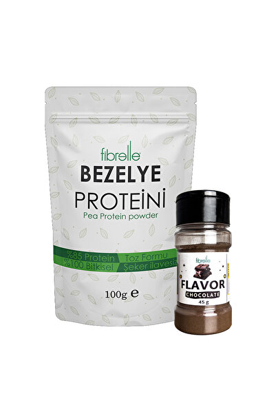 Fibrelle Bezelye Proteini Tozu 100 g ve Çikolatalı Şekersiz Aroma // Yüksek P...