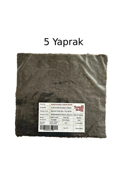 yuandong Sushi Yosunu, Yaki Sushi Nori, Gold Premium 5 Yaprak Yosun, Suşi Yos...