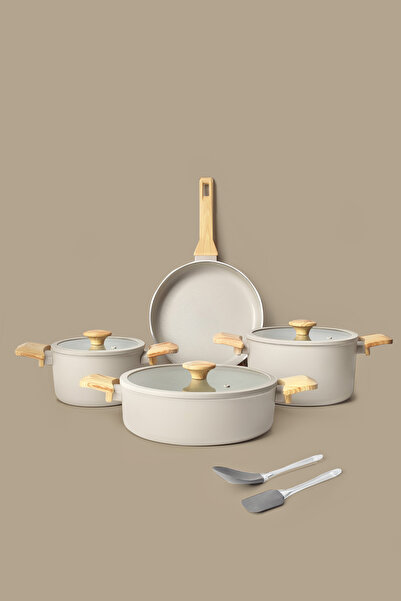 Gigilli Celine 7 Parça Crystal Tencere ve Tava Seti