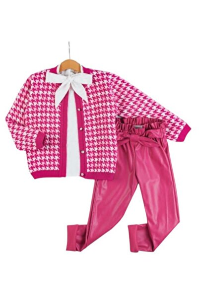 Gocoland سترة صوفية للفتيات من Barbie Concept - طقم بنطال جلدي وقميص