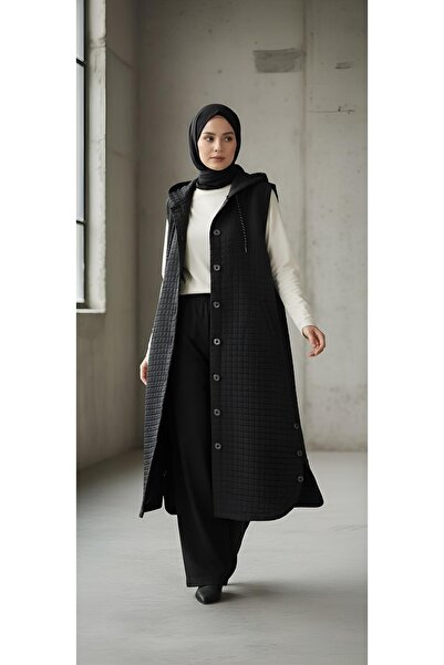 MODA Chain Detailing Tesuture Quilted Vest