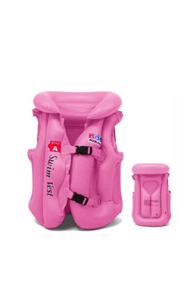buradanaldım ABC Desen Pembe Çocuklar İçin Havuz Deniz Can Yeleği 3-7 yaş