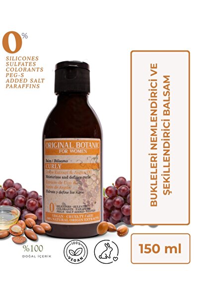 Original Botanic بلسم نسائي نباتي خاص للشعر المجعد 150 مل