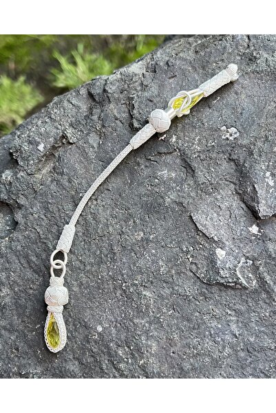 KAZZAZE Ciucuri de argint cu piatră galbenă