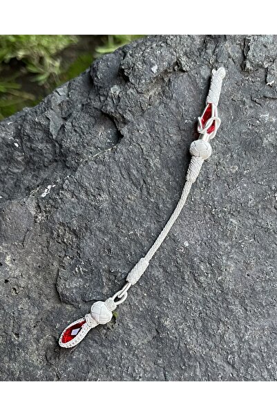 KAZZAZE Ciucuri de argint cu piatră roșie