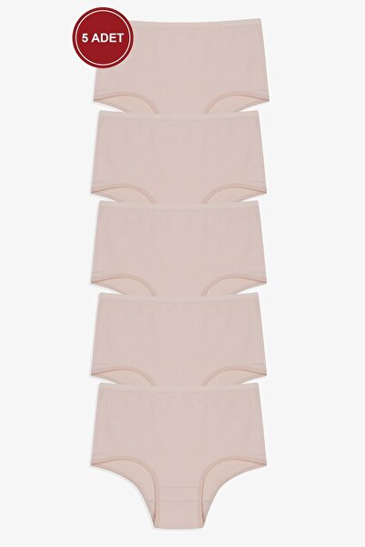 koza iç giyim سراويل داخلية نسائية عالية الخصر من الليكرا مكونة من 5 قطع