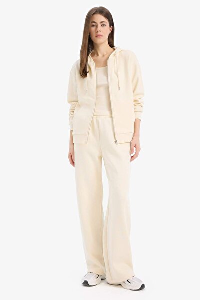 DeFacto Tepláky s rovným strihom a elastickým pásom s vysokým pásom a vreckam...