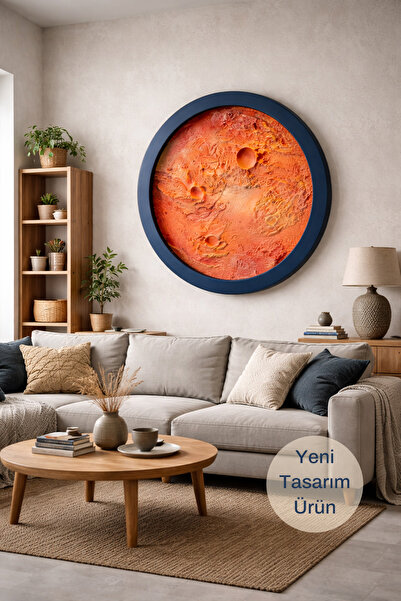 Woodnity Işıklı Duvar Tablosu, Modern El Yapımı Ay Tablo, RGB LED Aydınlatmal...