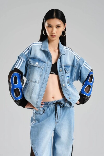 tw3 Дамски панталони с подплата и детайлен раиран дизайн