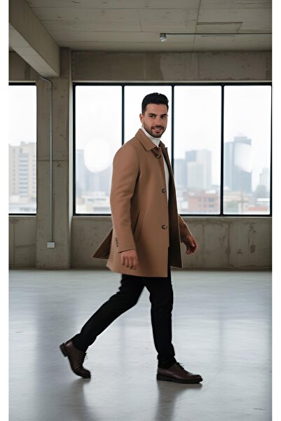 BRAN Classic Collar Cashemere Men's Coat