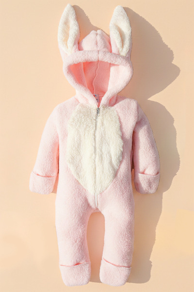 bshood X İpek Atlas Pembe Kışlık Tavşan Tulum