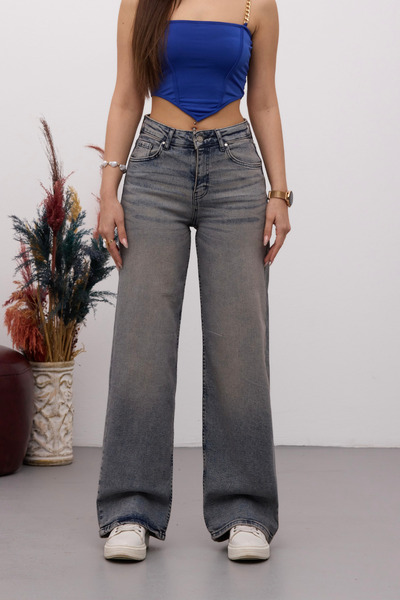 BİKELİFE Дамски ежедневни дънки с висока талия, еластични и избелели, винтидж...