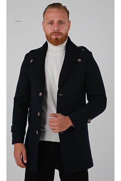 BRAN Detachable Knitted Collar Apolet-Collar Coat