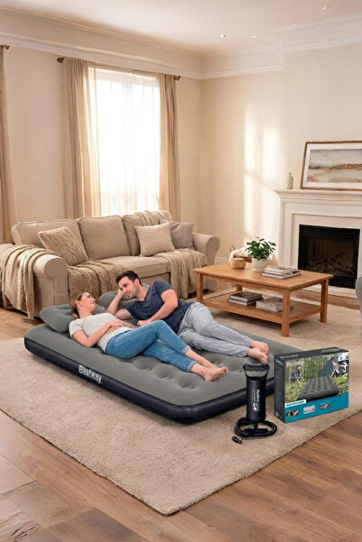BESTWAY Ultra Queen 2 Kişilik Şişme Yatak + El Pompası ve Yastık Hediyeli 191...