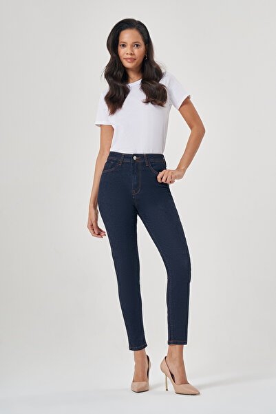 Mizalle 23323 Lacivert Denim Pantolon